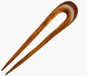 Baerreis Original Design Hair Fork "Rosebud" Style Natural Exotic Central American Cocobolo Rose Wood Five Inch PRONG