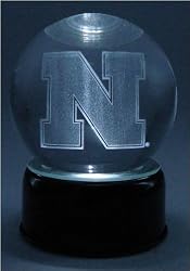 Nebraska Cornhuskers U Logo Laser-Etched Musical Lit Crystal ball