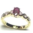 14K Yellow Gold Ruby and Diamond Ring
