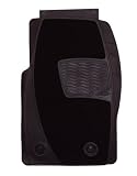Auto Expressions Tite Grip Black Carpet and Rubber Combo Universal-Fit Floor Mats - Set of 2 Front Mats