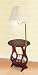 Cherry Magazine Table with Lamp by Coaster Furniture
