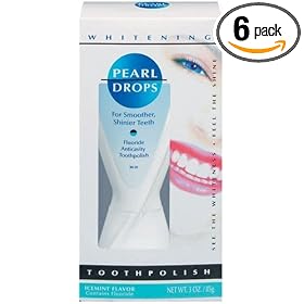 Pearl Drops Whitening Flouride Anticavity Tooth Polish, Packaing May Vary, 3-Ounce Tubes (Pack of 6)