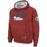 MLB Men's Philadelphia Phillies Classic Experience Hooded Fleece Pullover (Pro Navy/Pro Scarlet, X-Large)