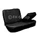FH Group Full Set Faux Leather Car Seat Covers - Universal Fit, Low Back Front Seat Covers, Airbag Compatible, Split Bench Rear Seat Cover for SUV, Sedan, Black