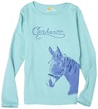 Carhartt Girls 2-6x Glitter Horse T-Shirt,Marine Blue,6