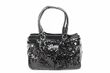 Guess Bonita Satchel Black Handbag Ladies Vinyl Handbags Purse Reviewed