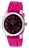 TKO ORLOGI Women's TK548-FF Milano Remixed Plastic Case and Fuchsia Rubber Strap Watch