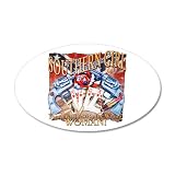 22x14 Oval Wall Vinyl Sticker Southern Girl Rebel Flag With Guns Cowgirl
