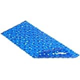 Con-Tact Brand PVC Bath Mat, Bright Nautical Blue Pebbles, 29.5" x 14"