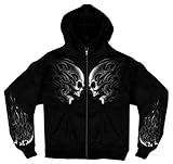 Hot Leathers Black X-Large Head Butt Skulls Zipper Hoodie