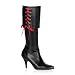 PIRATE-130, Women's Sexy Black Costume or Halloween Pirate Boots With 4 Colored Laces