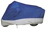 Dowco Guardian Ultralite Water Repellent Nylon Touring/ Sport Bike Motorcycle Cover - Blue, Size Medium