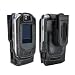 Value Line Leather Fitted Case, Black with Felt Lining, Detachable Ratcheting 360 Belt Clip for Motorola VE20