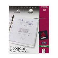 Avery Economy Semi-Clear Sheet Protectors,  Acid Free, Box of 100 (74101)