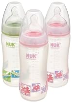 NUK Orthodontic Silicone BPA Free Nipple Bottle, 10 Ounce, 3 Pack, Colors May Vary
From NUK
