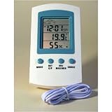 LCD Digital Max/Min Thermometer Hygrometer Alarm with temperature probe.
