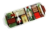 Peggy Karr Glass 3-Sectioned Tray, Vino