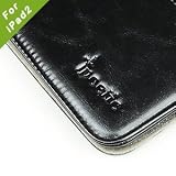 Poetic Executive Book Leather Case with Velcro adhesive mechanism for iPad 2 2nd Generation WiFi / 3G Model 16GB, 32GB, 64GB NEWEST MODEL ( BLACK)
