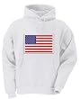 AMERICAN / USA FLAG Adult Hooded (Hoody) Sweatshirt In Various Colors