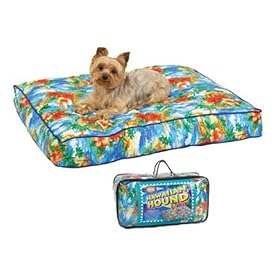 Aloha Hawaiian Surfer Hibiscus Dog Cat Pet Bed by Fancy Lulu