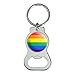 GRAPHICS & MORE Rainbow Pride Gay Lesbian Contemporary Bottle Cap Opener Keychain Key Ring