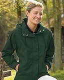 IMAGE OF Tri-Mountain Women's Poplin Mesh Lining Water Resistant Shell Jacket, forest green/khaki, XXXX-Large