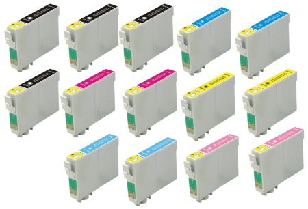 14 Pack Elite Supplies ® Remanufactured Inkjet Cartridge Replacement for #99 #98 T098 T099, Epson T098120 T099220 T099320 T099420 T099520 T099620 Works Epson Artisan 700, Artisan 710, Artisan 725, Artisan 730, Artisan 800, Artisan 810, Artisan 835, Artisan 837 (4 Black, 2 Cyan, 2 Magenta, 2 Yellow, 2 Light Cyan, 2 Light Magenta)