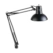 Architect`S Incandescent Swing Arm Clamp-On Lamp, 45 Reach, Metal Shade, Black