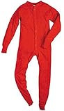 Indera Big Boys Rib Knit Union Suit, Red 23475