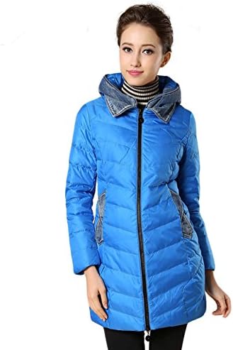 Yaloo Sportswear Women's Hexbreaker Long Down Jacket warm Coat Blue
