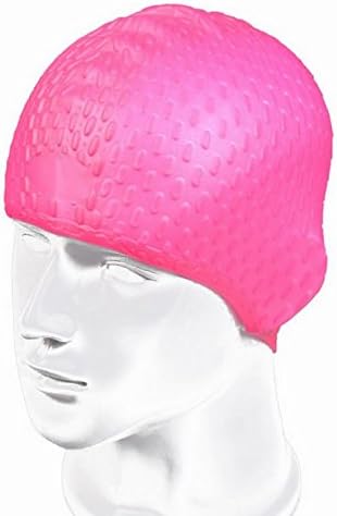 Bubble Design Soft Silicom Waterproof Swimming Cap for Long Hair Women and Men