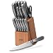 Ginsu 4816 16-Piece Stainless-Steel Knife Set with Bamboo Storage Block
