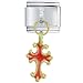 Dangle Cross Religious Italian Charms Bracelet Link