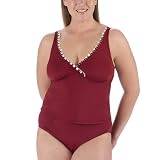 Women's Plus Size Merona Swim Group - Burgundy