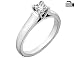 Engagement Ring: 14K White Gold 1/3 Carat (ctw) Princess Cut Diamond Solitaire