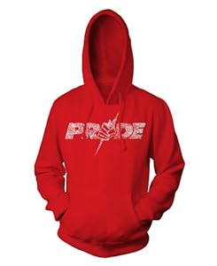 UFC PRIDE Logo Pullover Hoodie, Small, Red