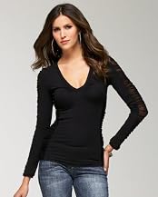 Shirred Mesh Top