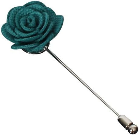 Ontrends Unique Handmade Rose Boutonniere Eight Color (Blue Green)