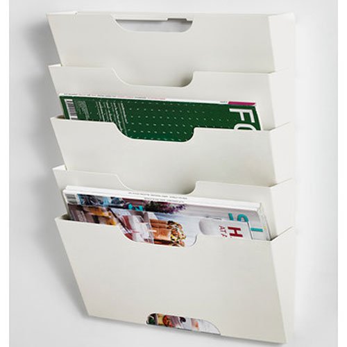 Detail image Ikea Kvissle Wall Magazine File Rack White Metal