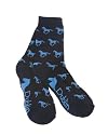 Dublin Coolmax Horse Print Socks - Size 7-11 Navy/Light Blue