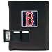Boston Red Sox Tri Fold Black Leather Wallet New Gift