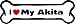Imagine This Bone Car Magnet, I Love My Akita, 2-Inch by 7-Inch