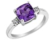White Topaz Ring with Diamond Accent 2.0 Carat (ctw) in Sterling Silver