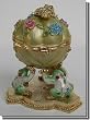 Sitting Toad Jeweled Jewelry Trinket Box J1N10