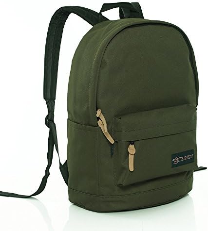 ENVOY Classic Lightweight Laptop Backpack School Bag Casual Daypack (Large, Army Green)