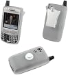 AUTHENTIC CELLET WHITE/CLEAR SILICONE SKIN RUBBER CASE COVER (With Optional Belt Clip) for PALM TREO 650 / 700 / 700p / 700w / 700wx - RETAIL PACKAGING