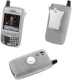 AUTHENTIC CELLET WHITE/CLEAR SILICONE SKIN RUBBER CASE COVER (With Optional Belt Clip) for PALM TREO 650 / 700 / 700p / 700w / 700wx - RETAIL PACKAGING