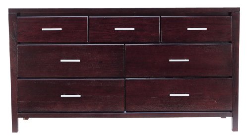Modus Furniture Nevis Seven Drawer Dresser, Espresso