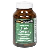 A to Z Naturals  Black Cohosh, Menopause Support Supplement, Vegetarian Capsules , 100 capsules