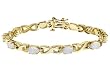 14K Yellow Gold Opal and Diamond Bracelet